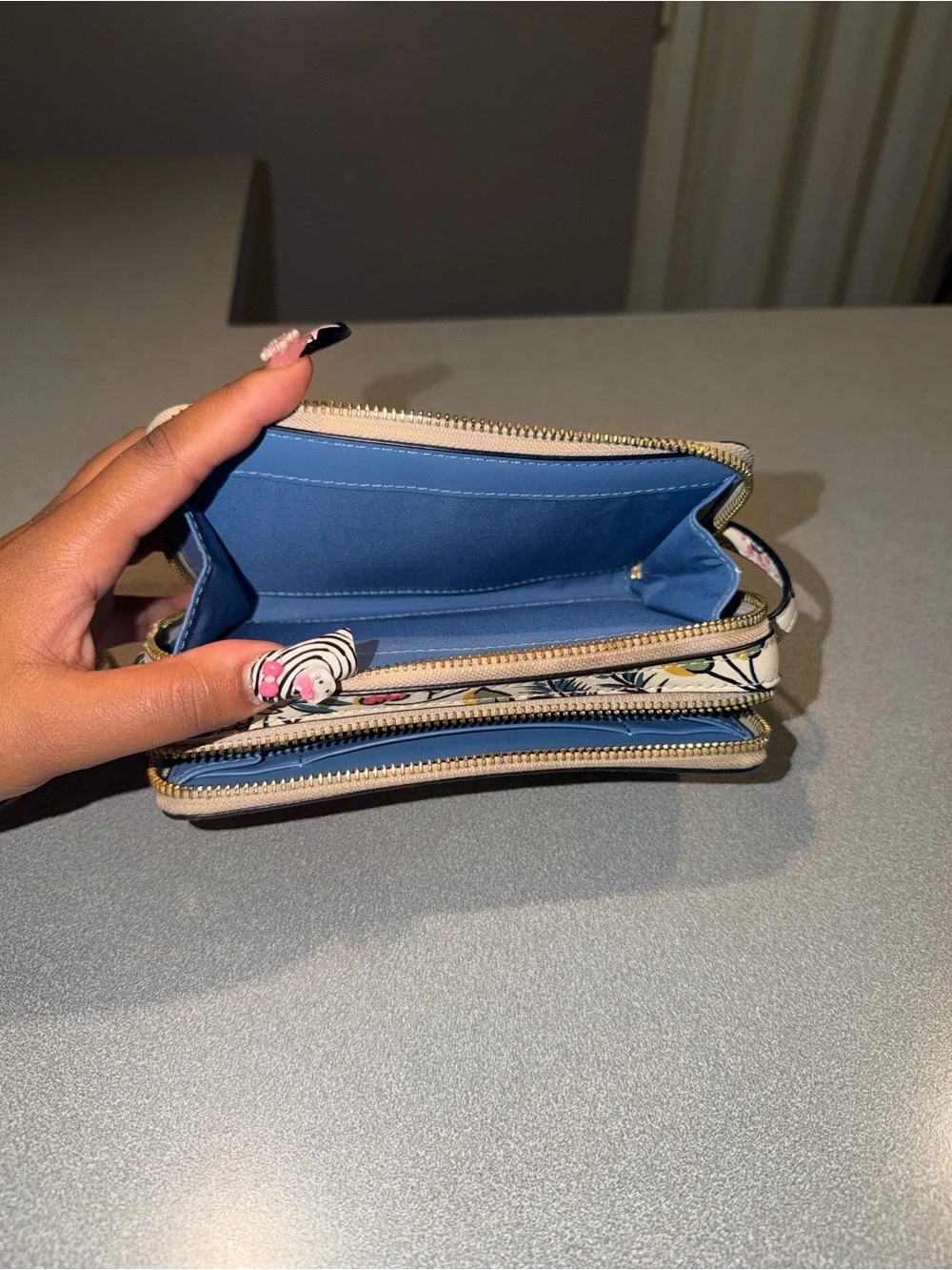 Tory Burch Floral Print Cream Crossbody Bag